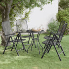Folding garden chairs 4 pcs metal mesh anthracite-coloured
