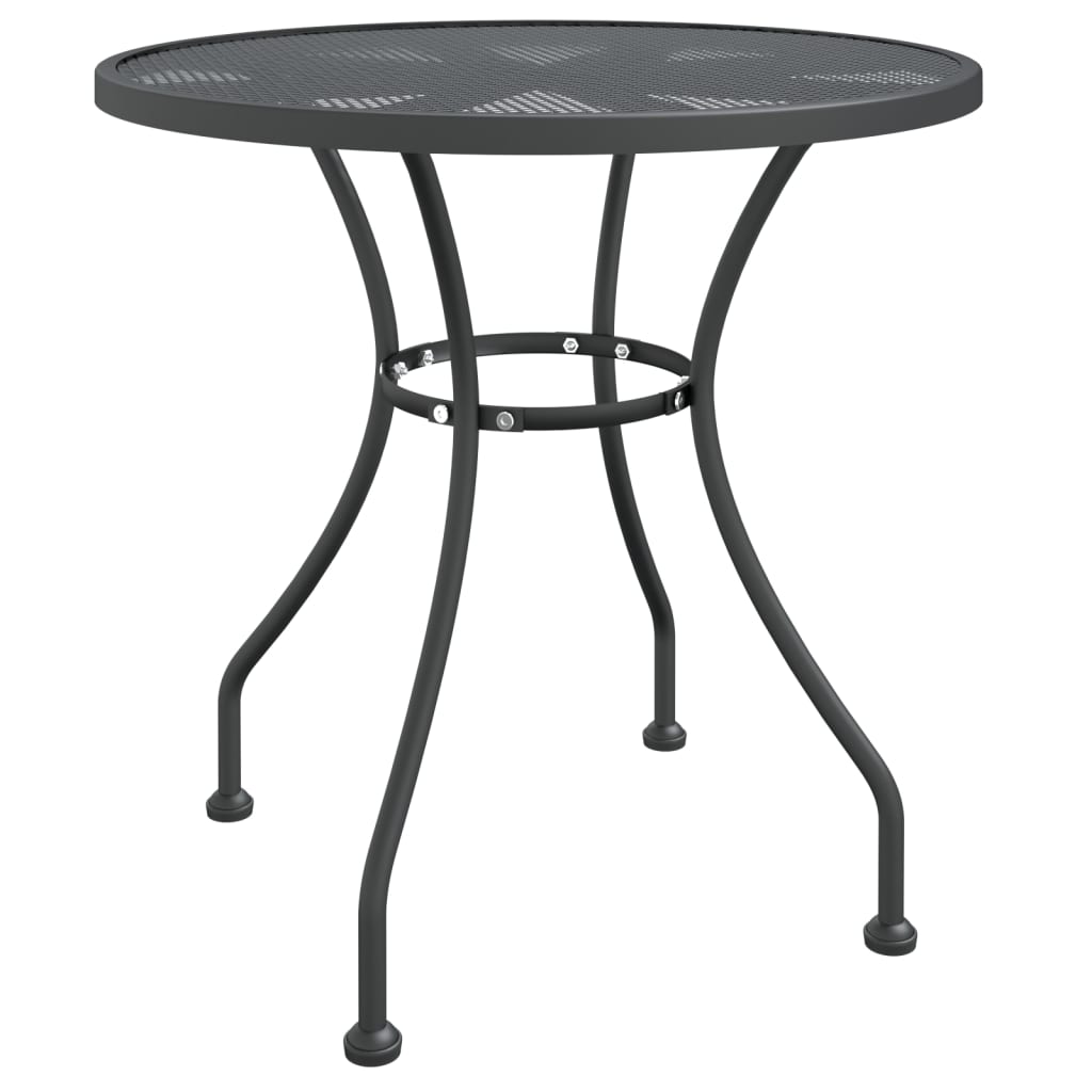 Tuintafel Ø80X72 Cm Metaalgaas Antracietkleurig Ø 80 x 72 cm