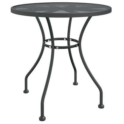 Tuintafel Ø80X72 Cm Metaalgaas Antracietkleurig Ø 80 x 72 cm