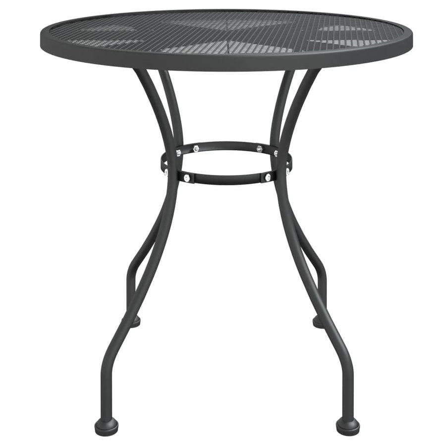 Tuintafel Ø80X72 Cm Metaalgaas Antracietkleurig Ø 80 x 72 cm