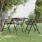 Garden Table Ø80X72 Cm Metal Mesh Anthracite Ø 80 x 72 cm