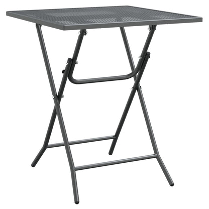 Tuintafel Metaalgaas Antracietkleurig 60 x 60 x 72 cm