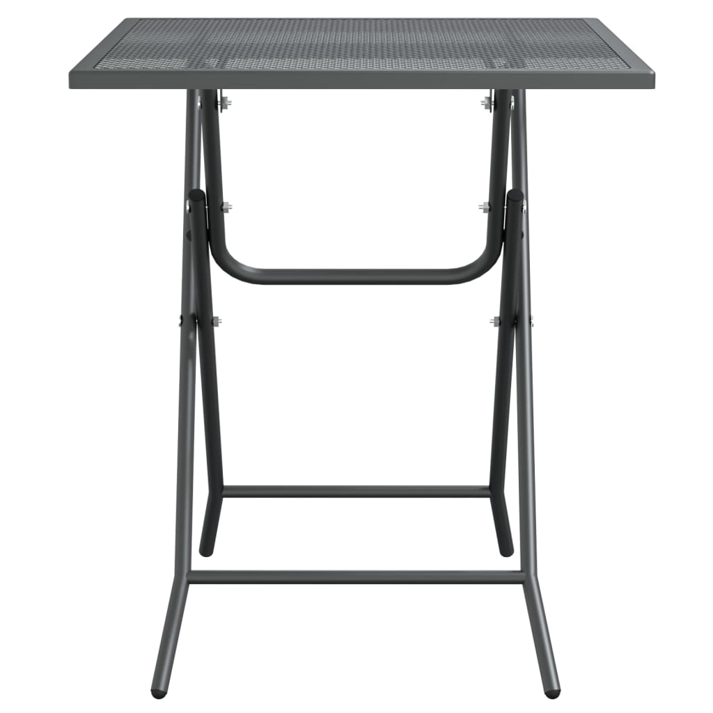 Tuintafel Metaalgaas Antracietkleurig 60 x 60 x 72 cm