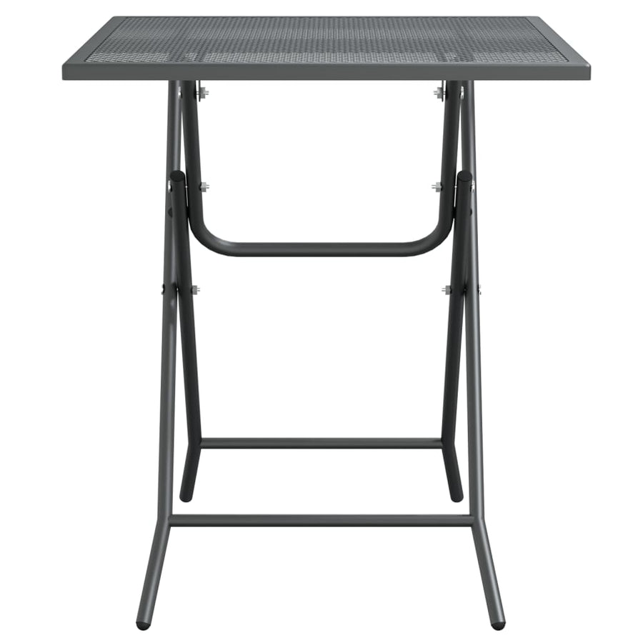 Tuintafel Metaalgaas Antracietkleurig 60 x 60 x 72 cm