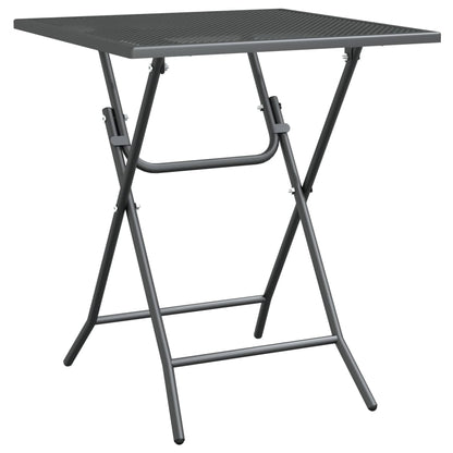 Tuintafel Metaalgaas Antracietkleurig 60 x 60 x 72 cm