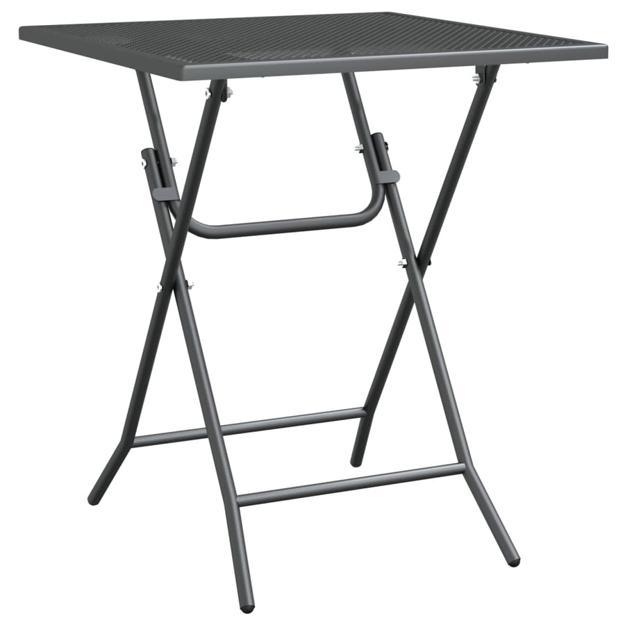 Tuintafel Metaalgaas Antracietkleurig 60 x 60 x 72 cm