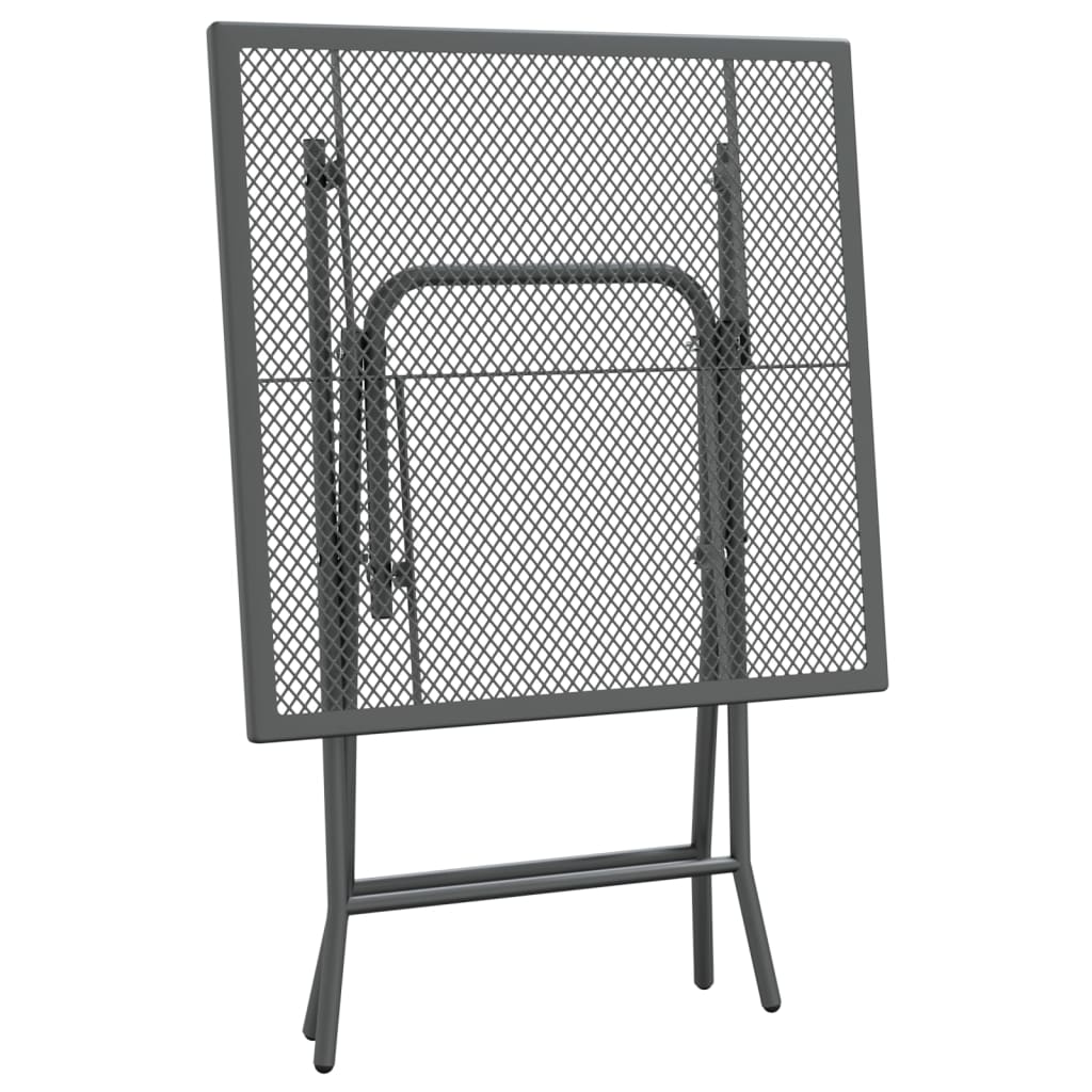 Tuintafel Metaalgaas Antracietkleurig 60 x 60 x 72 cm