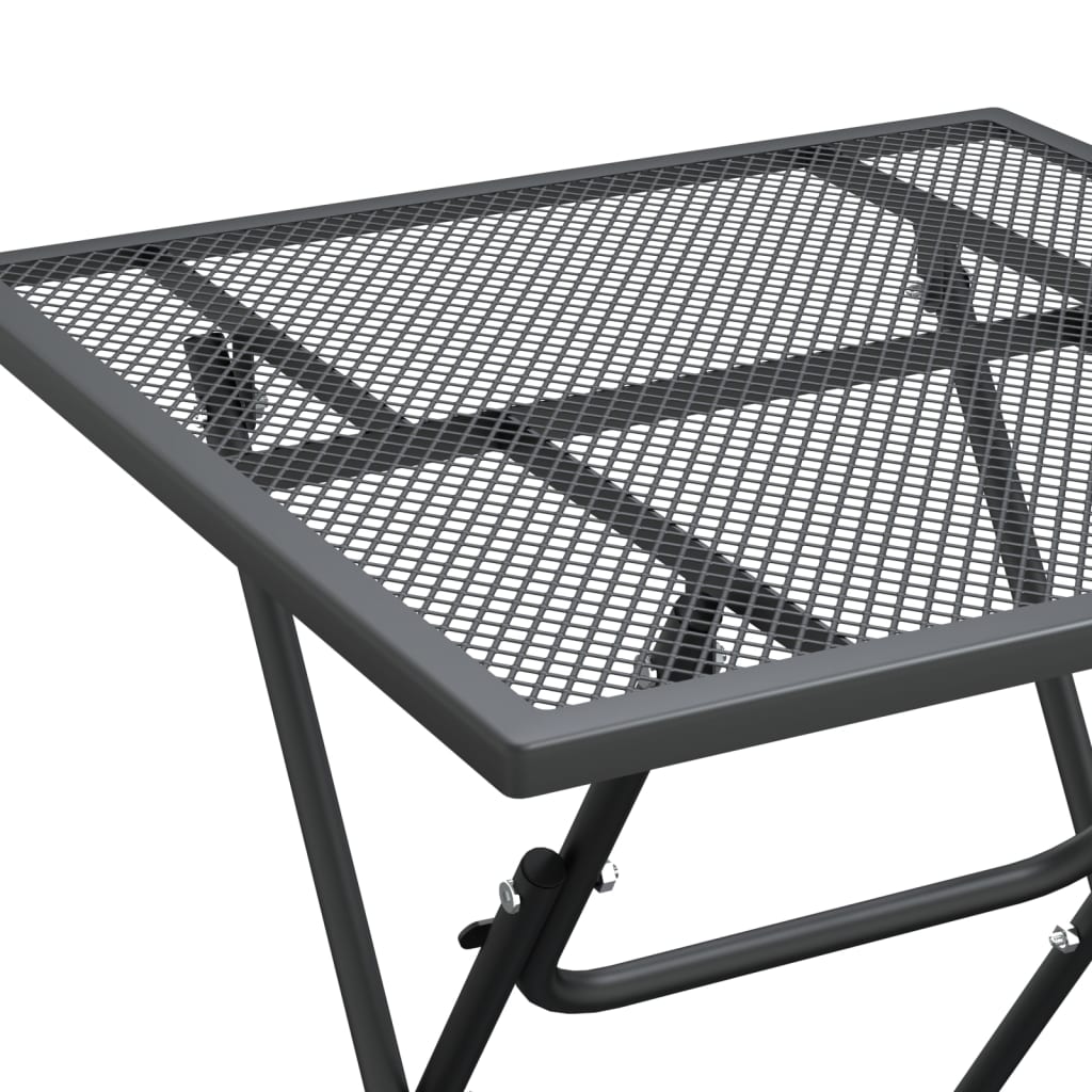 Tuintafel Metaalgaas Antracietkleurig 60 x 60 x 72 cm