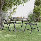 Garden Table Metal Mesh Anthracite 60 x 60 x 72 cm