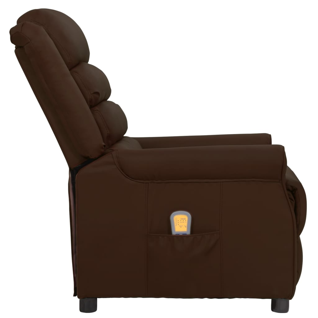 Massagestoel kunstleer bruin