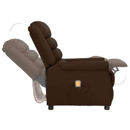Massagestoel kunstleer bruin