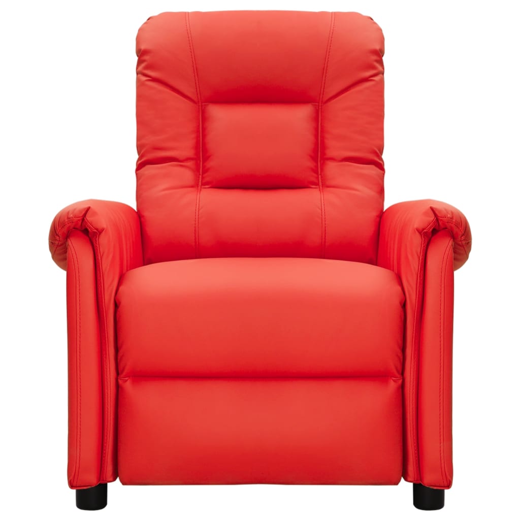 Fauteuil verstelbaar kunstleer rood