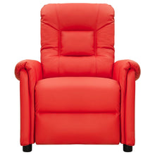Fauteuil verstelbaar kunstleer rood