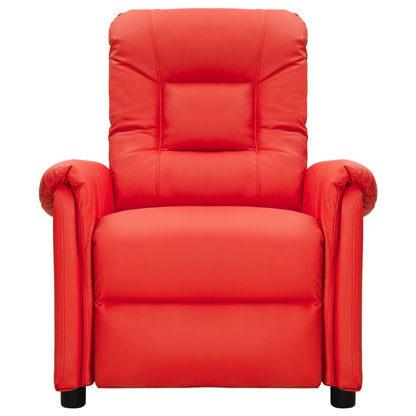 Fauteuil verstelbaar kunstleer rood
