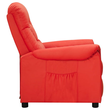 Fauteuil verstelbaar kunstleer rood