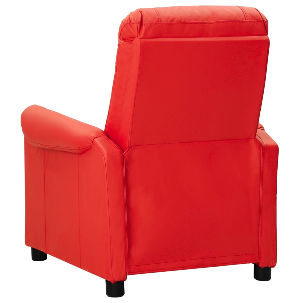 Fauteuil verstelbaar kunstleer rood