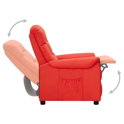 Fauteuil verstelbaar kunstleer rood