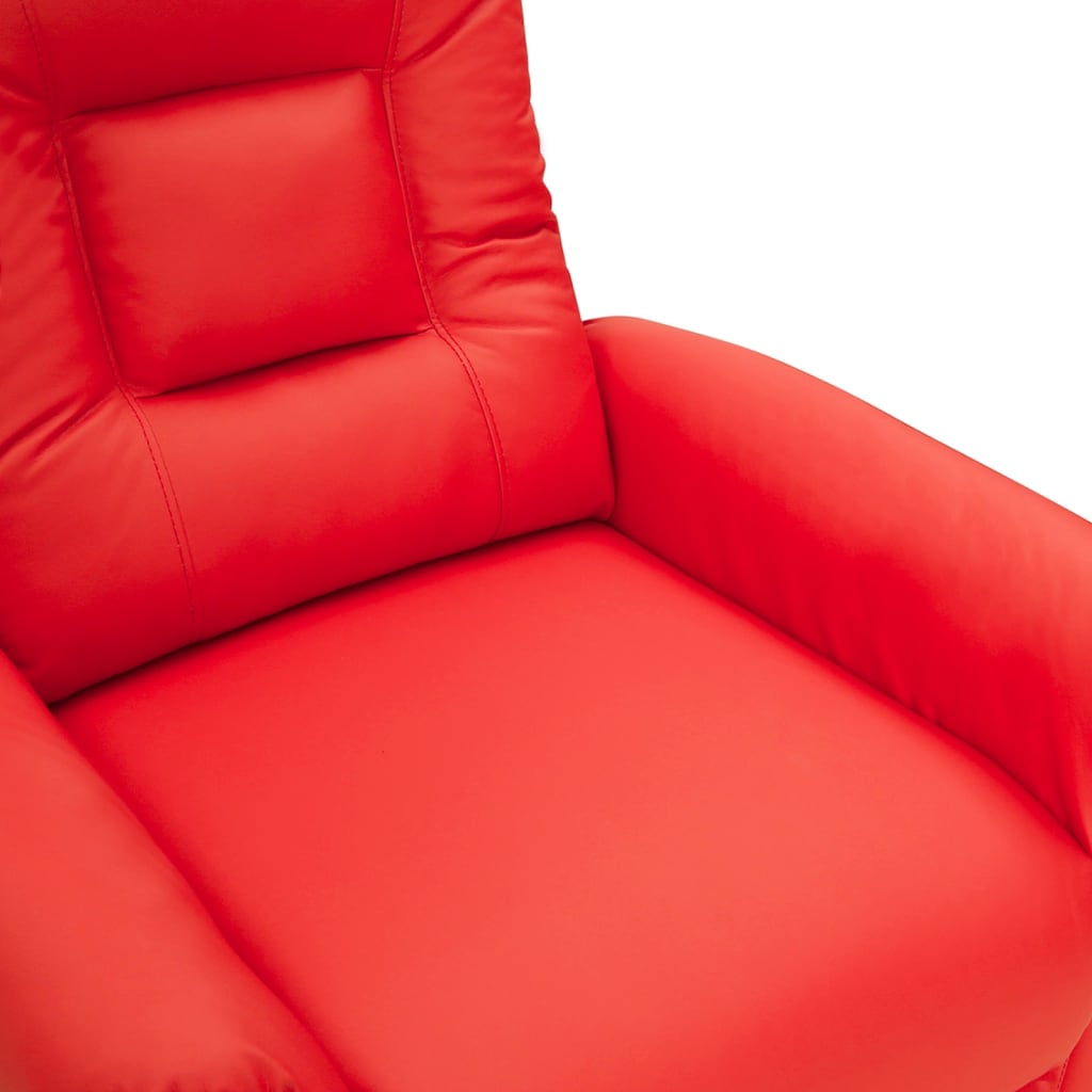 Fauteuil verstelbaar kunstleer rood