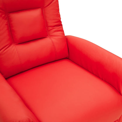 Fauteuil verstelbaar kunstleer rood