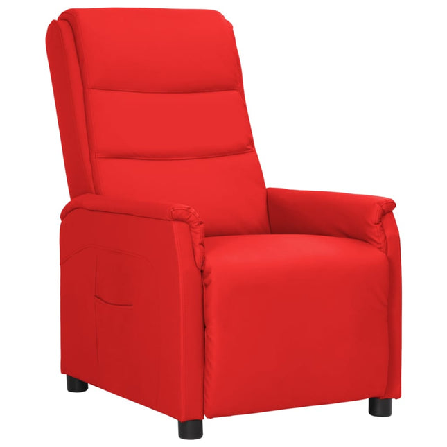 Fauteuil Verstelbaar Kunstleer Rood