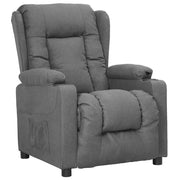 Fauteuil verstelbaar stof lichtgrijs 72x96x99 cm