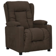 Fauteuil verstelbaar donkerbruin stof