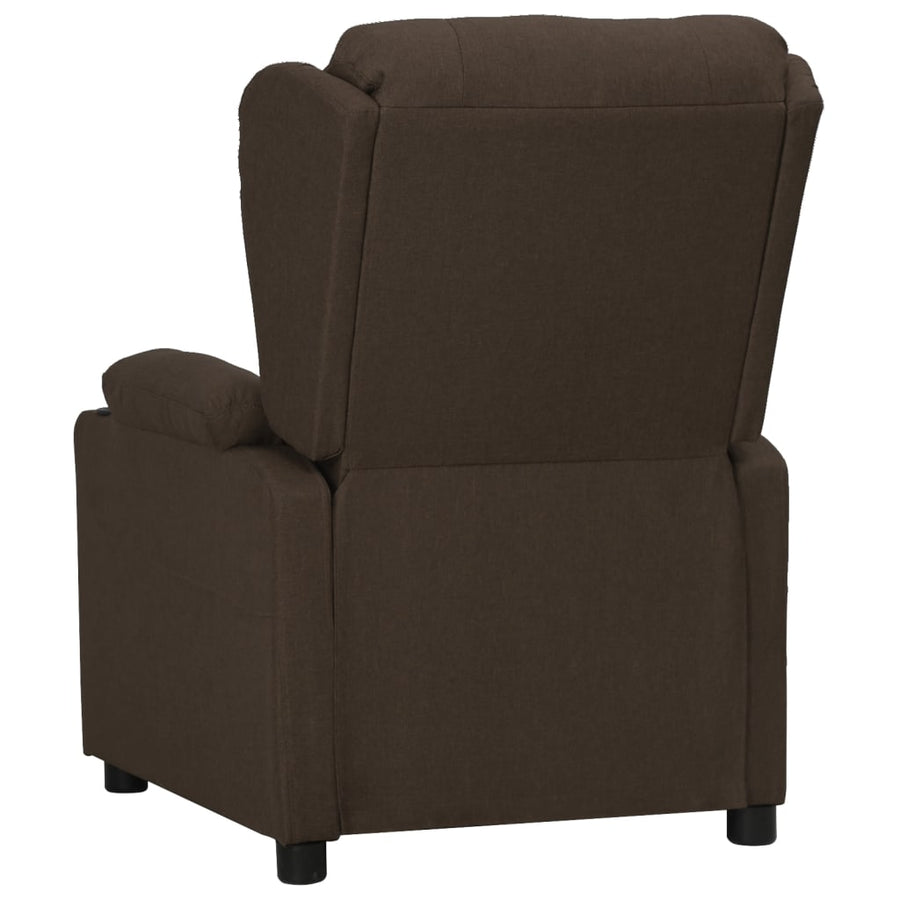 Fauteuil verstelbaar stof donkerbruin
