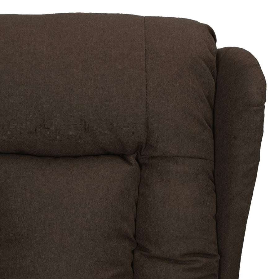 Fauteuil verstelbaar stof donkerbruin
