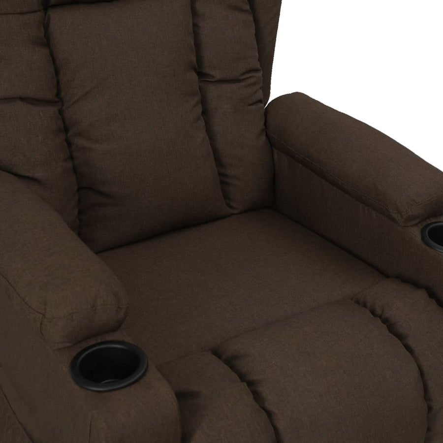 Fauteuil verstelbaar stof donkerbruin
