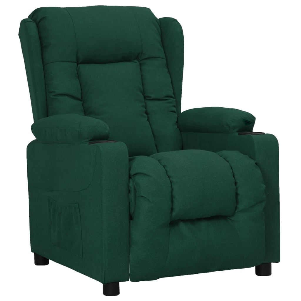 Fauteuil verstelbaar stof donkergroen