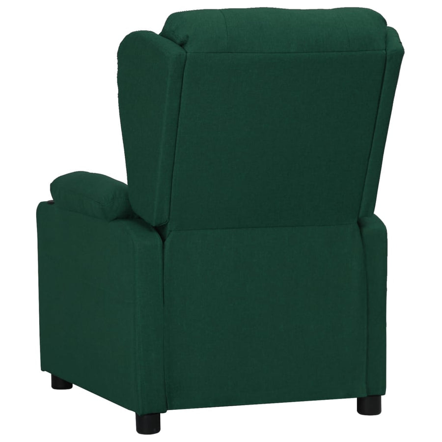 Fauteuil verstelbaar stof donkergroen