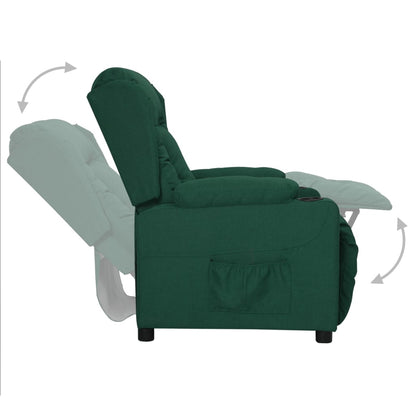 Fauteuil verstelbaar stof donkergroen