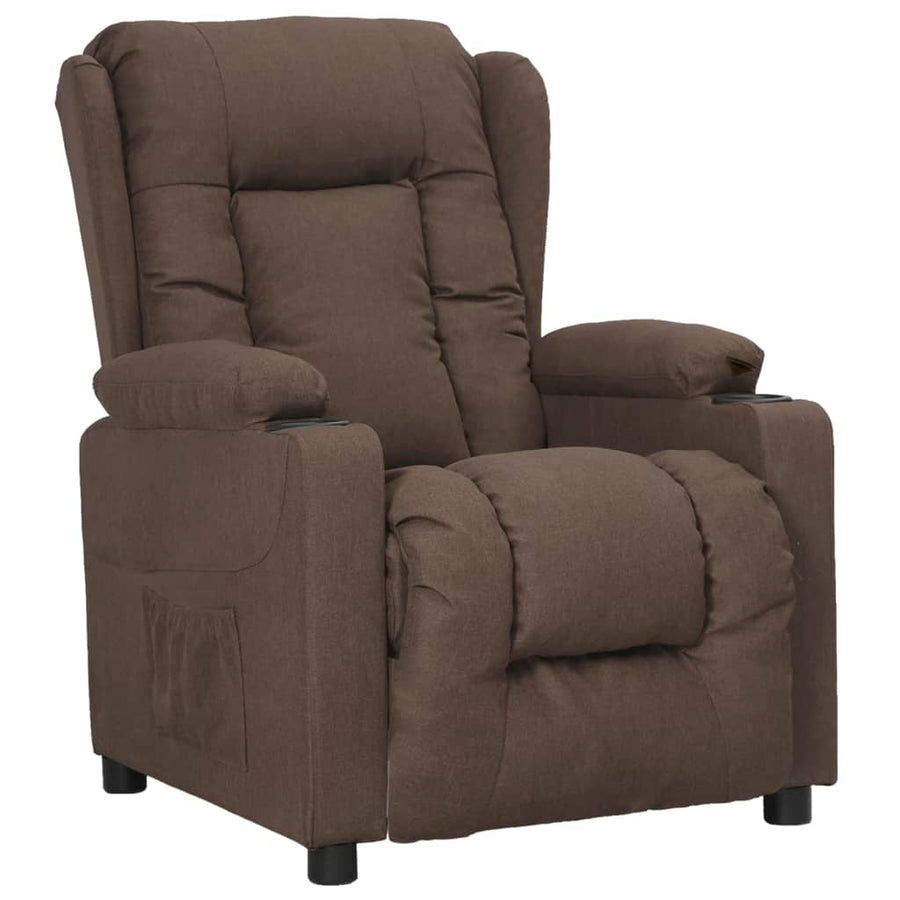 Fauteuil verstelbaar stof taupe