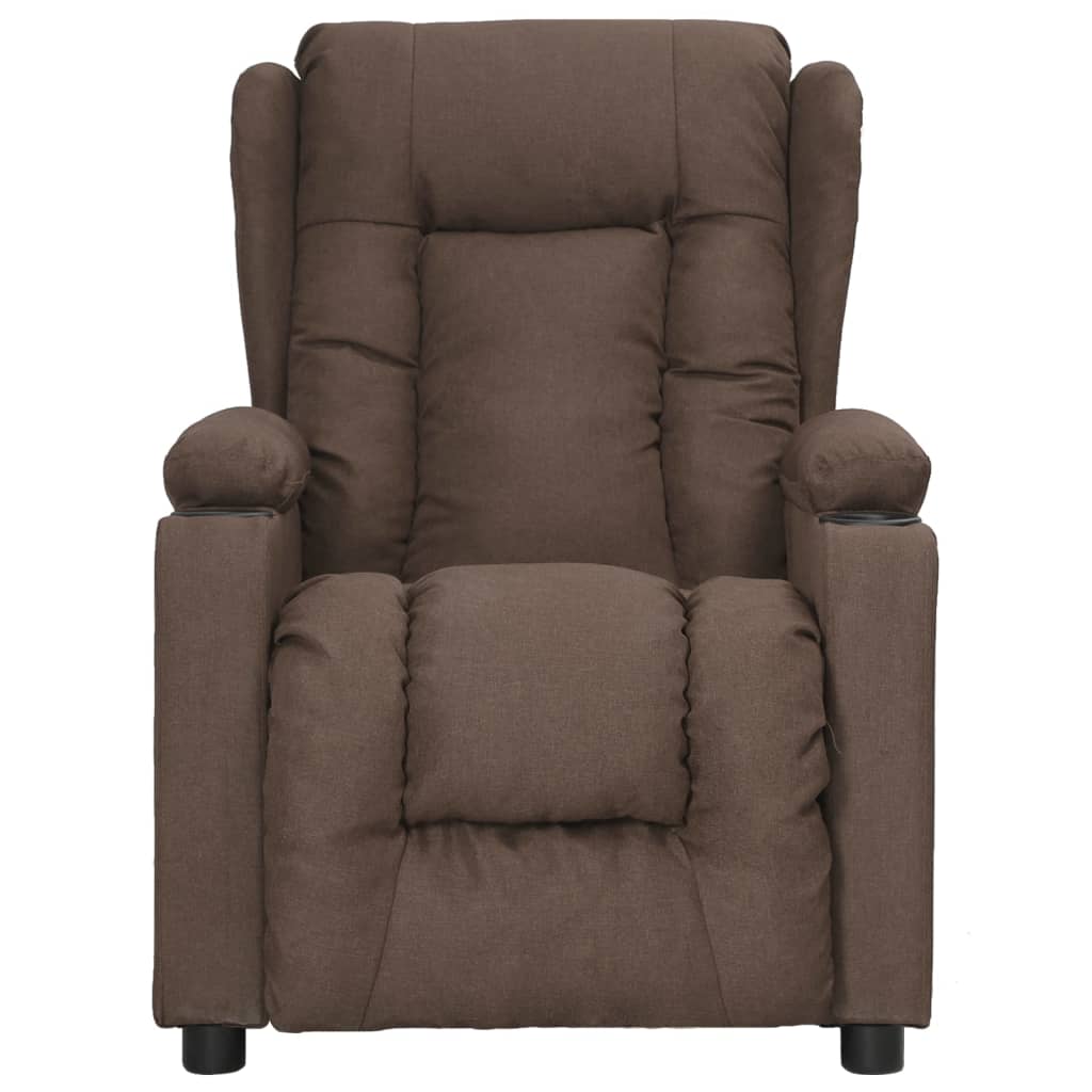 Fauteuil verstelbaar stof taupe