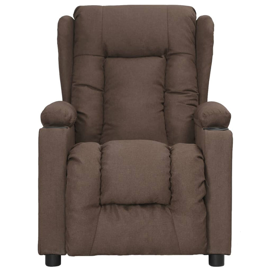 Fauteuil verstelbaar stof taupe