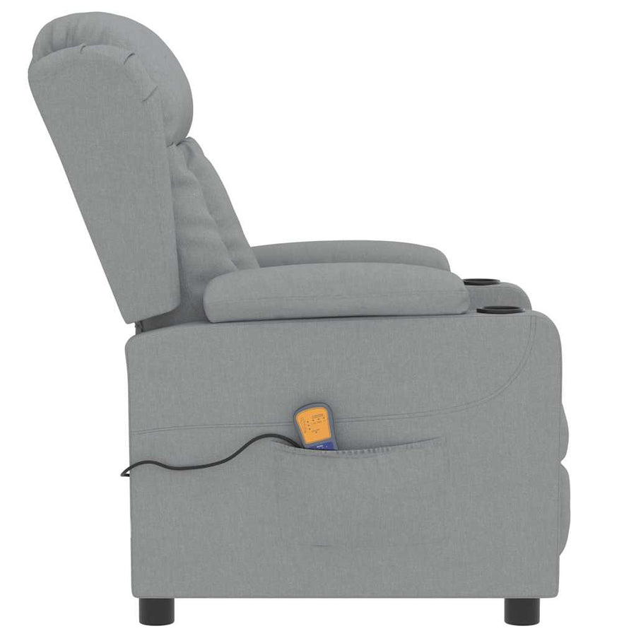 Massagestoel Stof Lichtgrijs