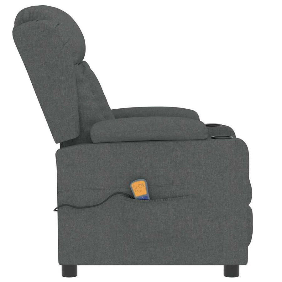 Massagestoel Stof Donkergrijs