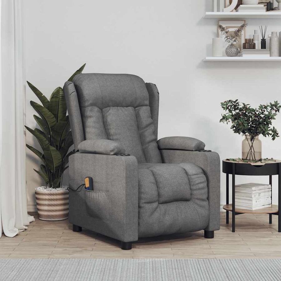 Massagestoel Stof Donkergrijs