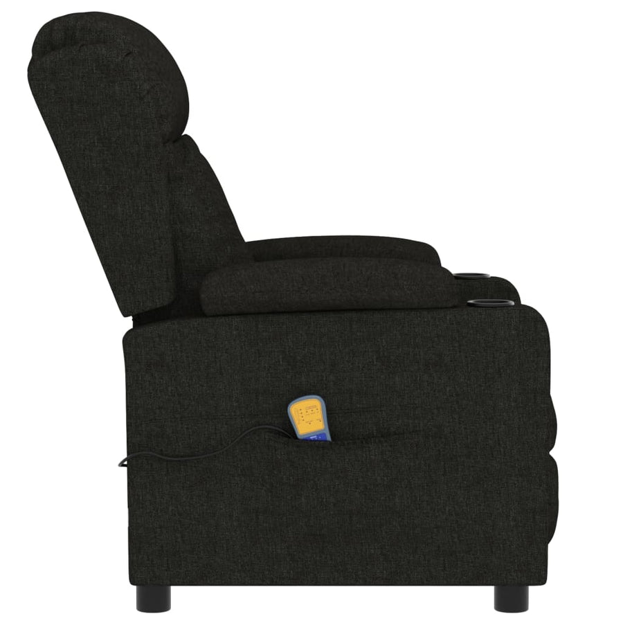 Massagestoel Stof Zwart 1