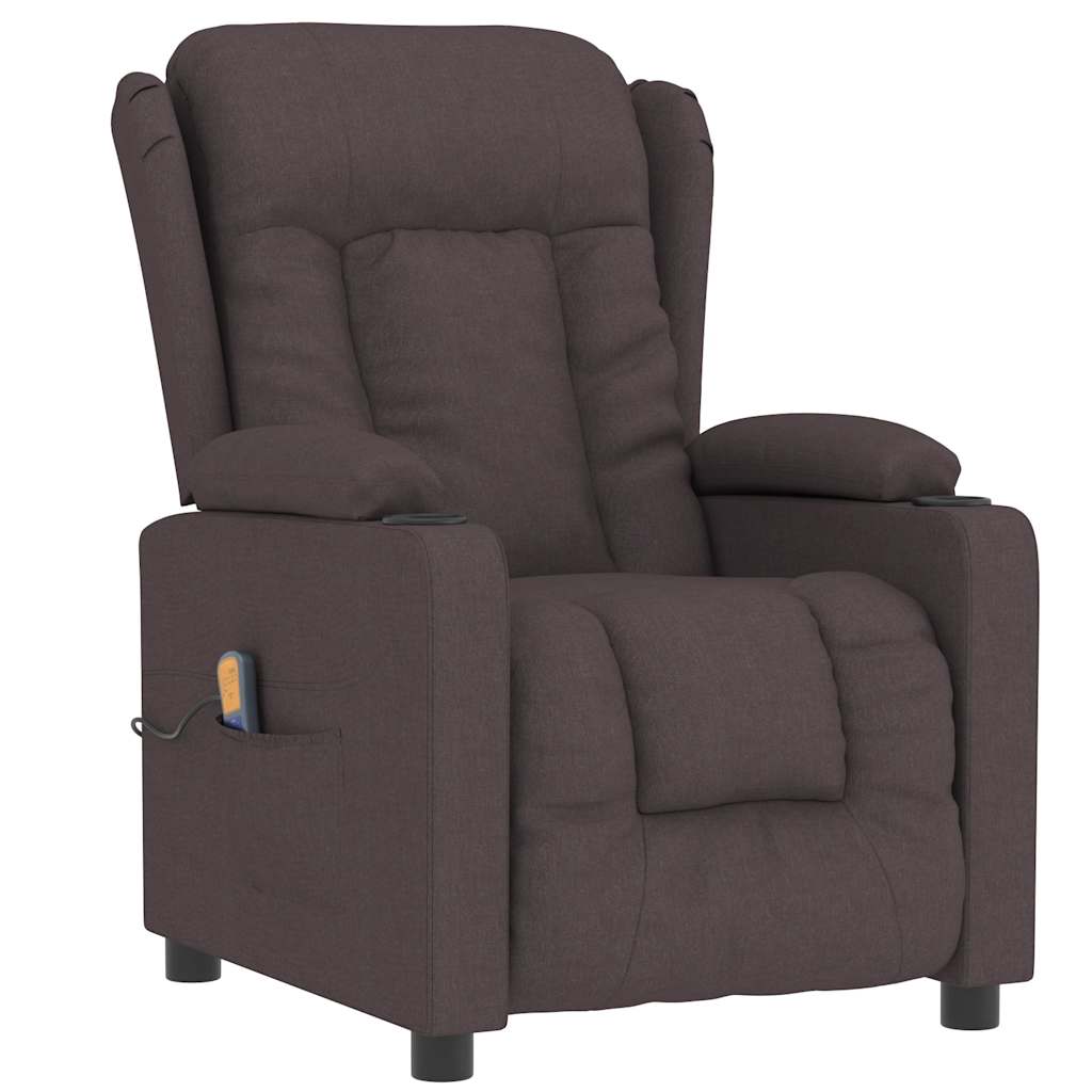 Massagestoel stof donkerbruin