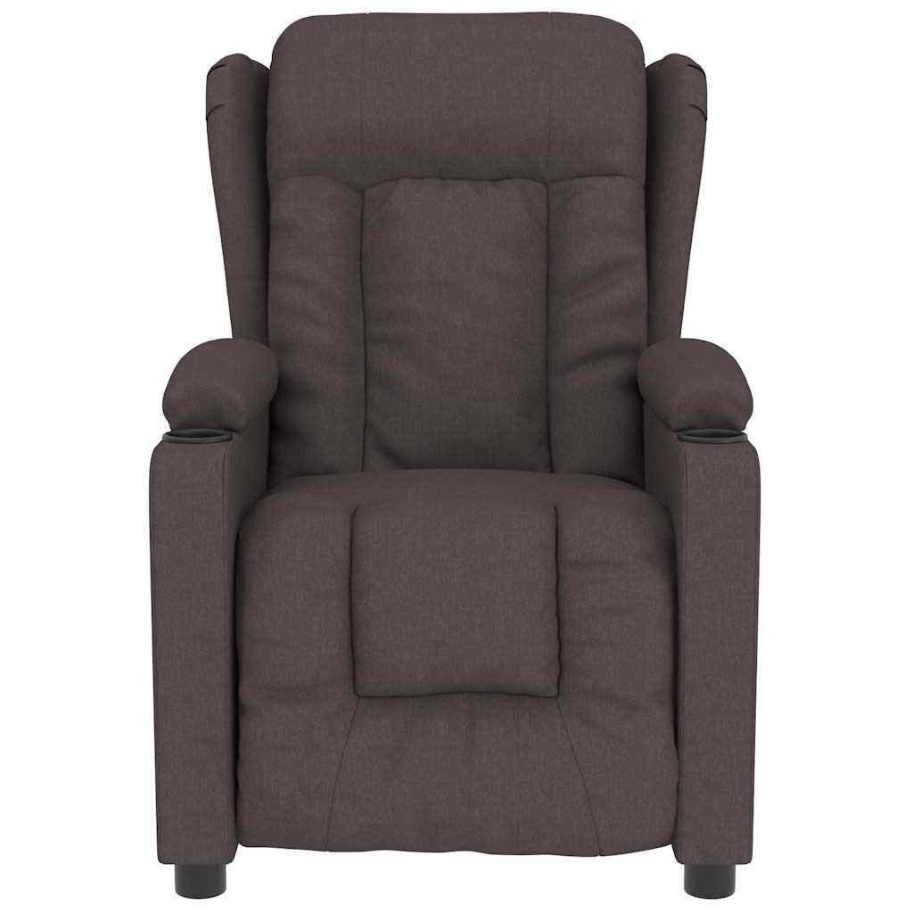 Massagestoel stof donkerbruin