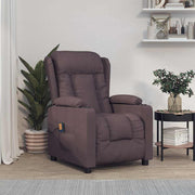 Massagestoel donkerbruin stof