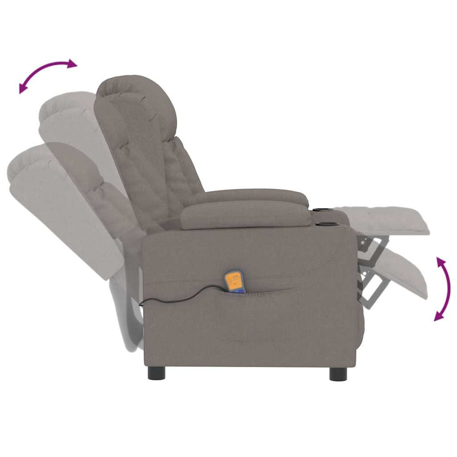 Massagestoel stof taupe