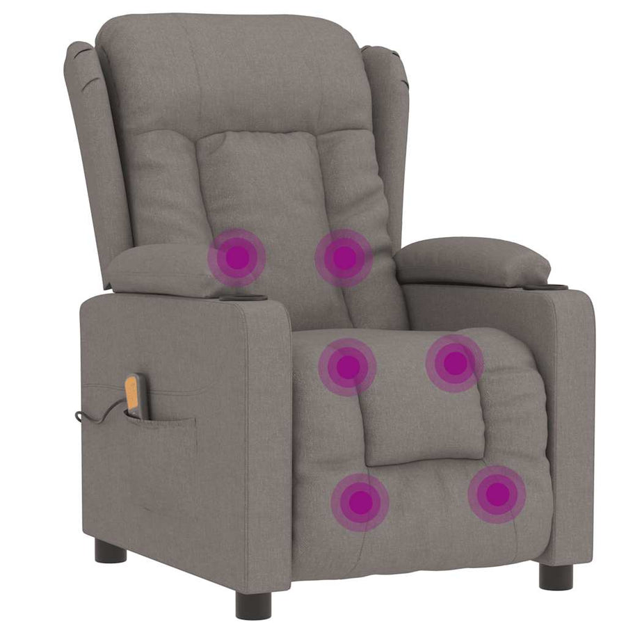 Massagestoel stof taupe