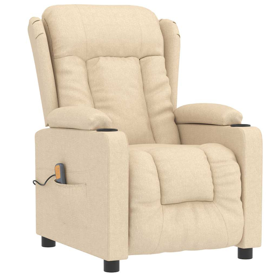 Massagestoel stof crèmekleurig