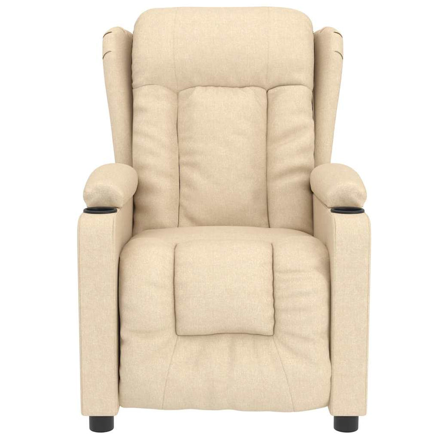 Massagestoel stof crèmekleurig