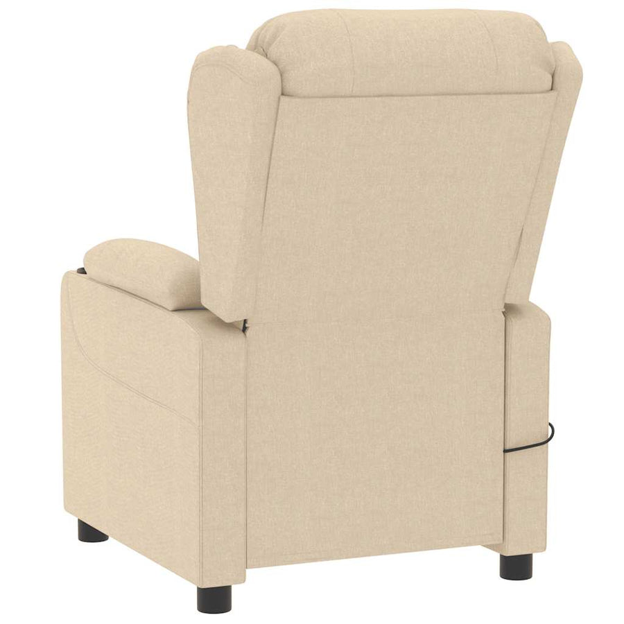 Massagestoel stof crèmekleurig
