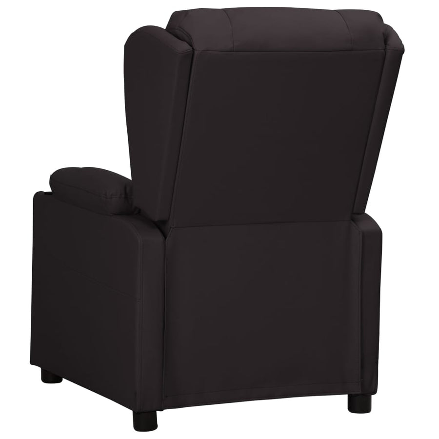 Fauteuil Verstelbaar Kunstleer Zwart