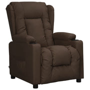 Fauteuil bruin kunstleer verstelbaar