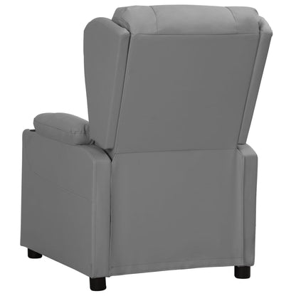 Fauteuil Verstelbaar Kunstleer Grijs